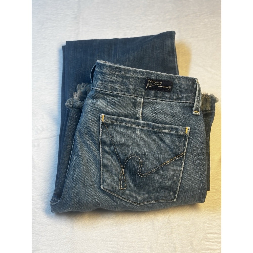 Citizens of Humanity Women 28 Faye #003 LowWaist Full Leg Jeans Y2K Made In USA